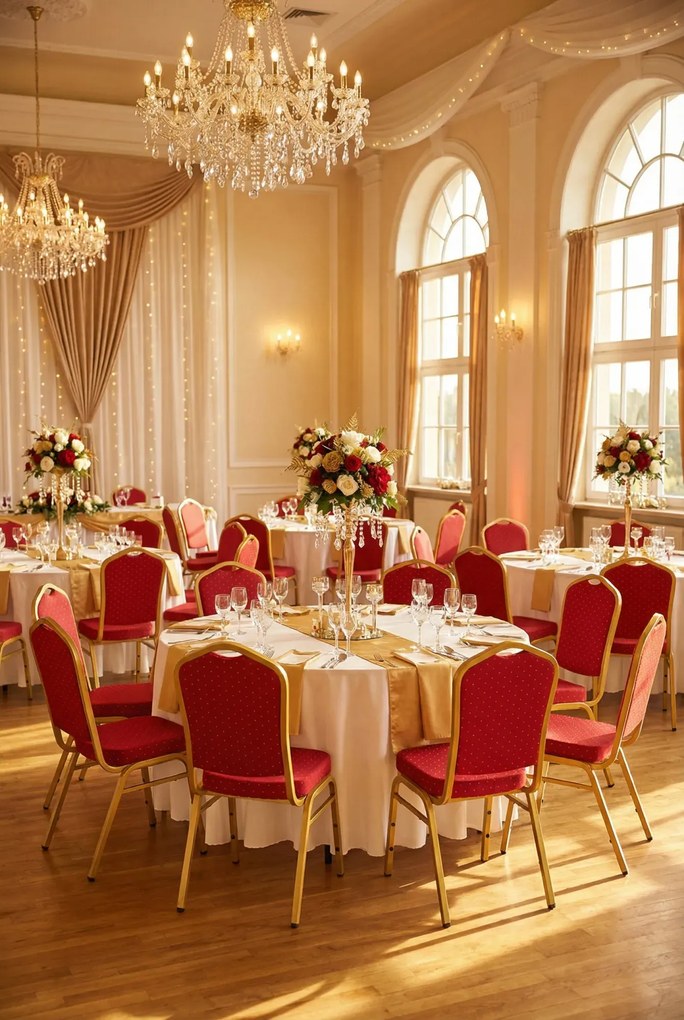 Bordowe luksusowe krzesło typu ludwik F4-F93