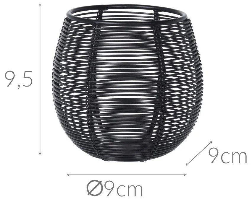 Świecznik na tealight, metalowy, Ø 9 cm