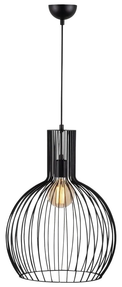 Czarna lampa wisząca z metalowym kloszem ø 38 cm Fellini – Opviq lights