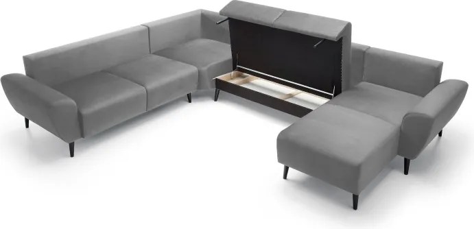 Narożnik BOSCO XL zestaw z elektryczną funkcją regulacji tkanina Monolith 85 Popielaty WERSAL