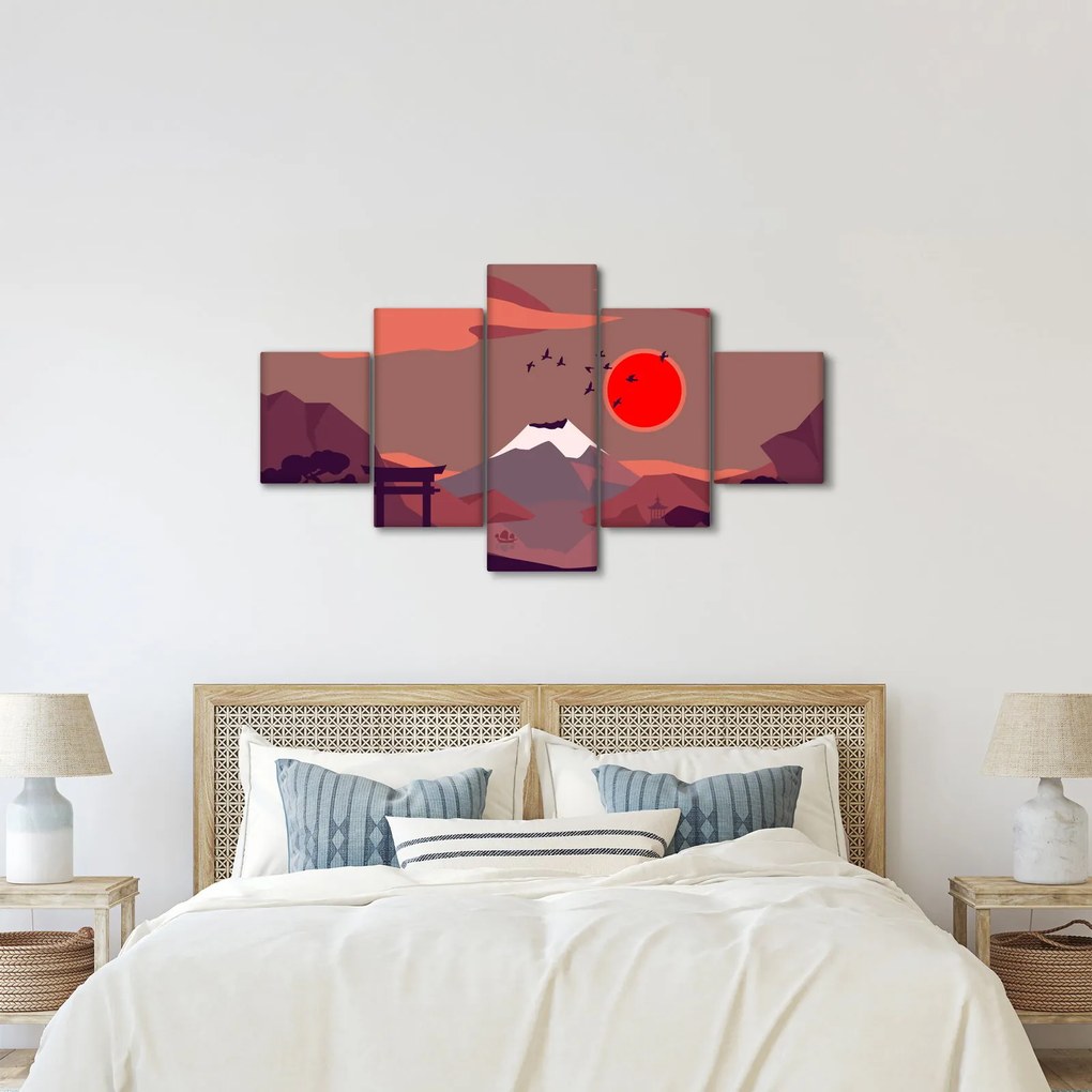 Obraz - Ilustracja góry Fuji (125x70 cm)