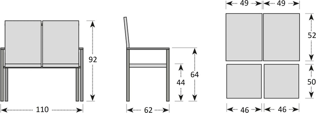 Doppler EXPERT PLUS ławka ogrodowa antracyt