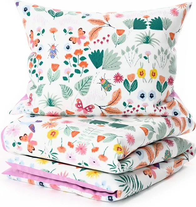 PrzytulneMieszkanie.pl PrzytulneMieszkanie.pl Pościel z kory do łóżeczka Renforcé LUNETTA różowa Rozmiar pościeli: 45 x 65 cm | 90 x 140 cm