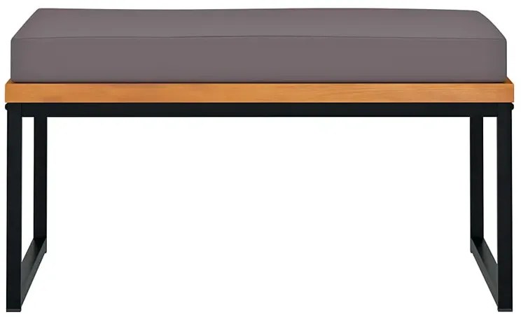 Tapicerowana pufa z metalową podstawą F1-K96