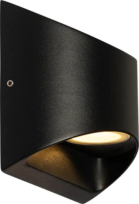 Nowoczesna lampa ścienna zewnętrzna czarna z LED 2-światła IP54 - Mal