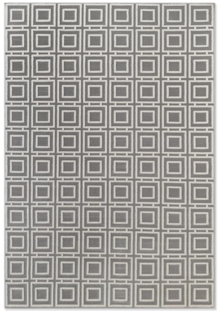 Dywan nowoczesny Perles romby szaro-kremowe 200 cm x 280 cm