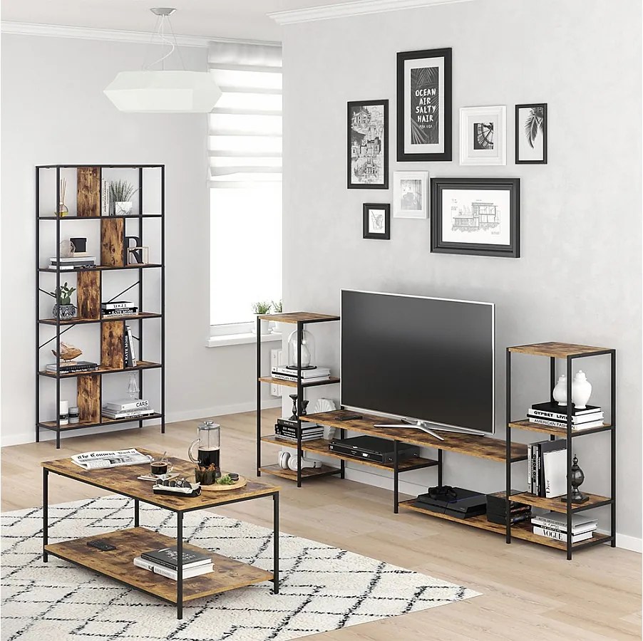 Lowboard drewno antyczne 226x34x93 fyrk