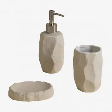 Zestaw Łazienkowy Z Gresu Rixten Biała - Sklum