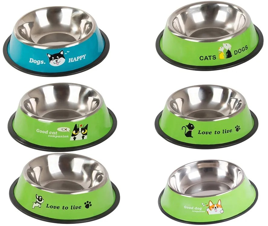 Miska ze stali nierdzewnej dla psów/kotów CAT&DOGS 150 ml - różne kolory Kolor: Niebieski