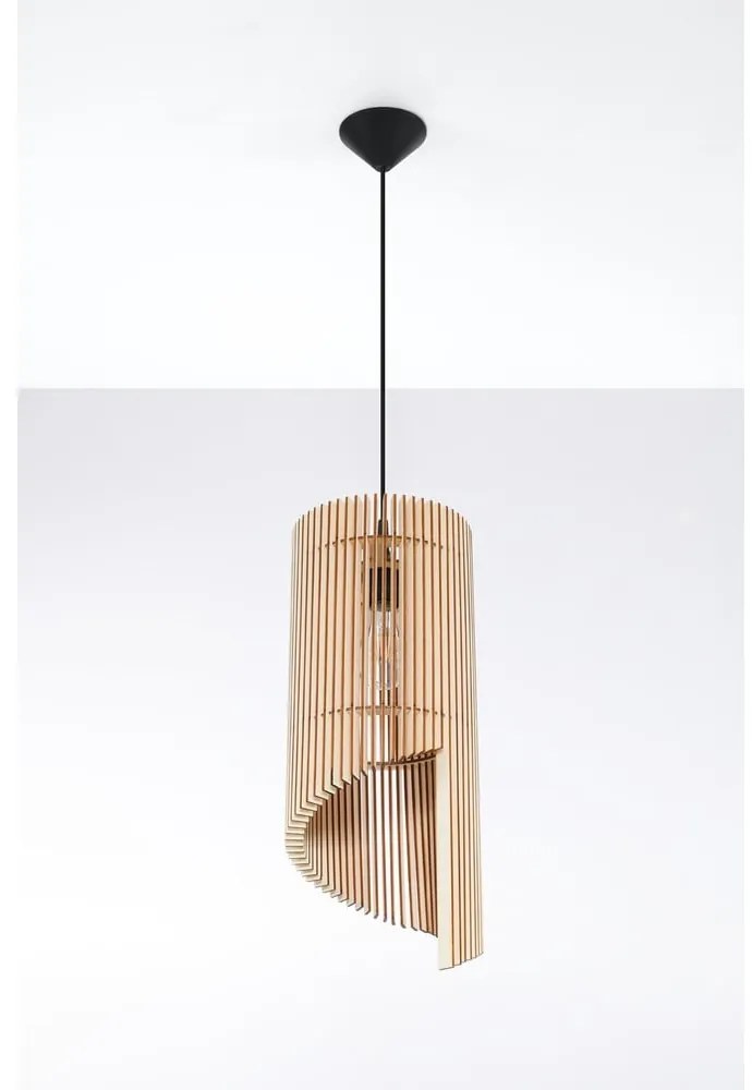 Drewniana lampa wisząca Sollux Limpezia