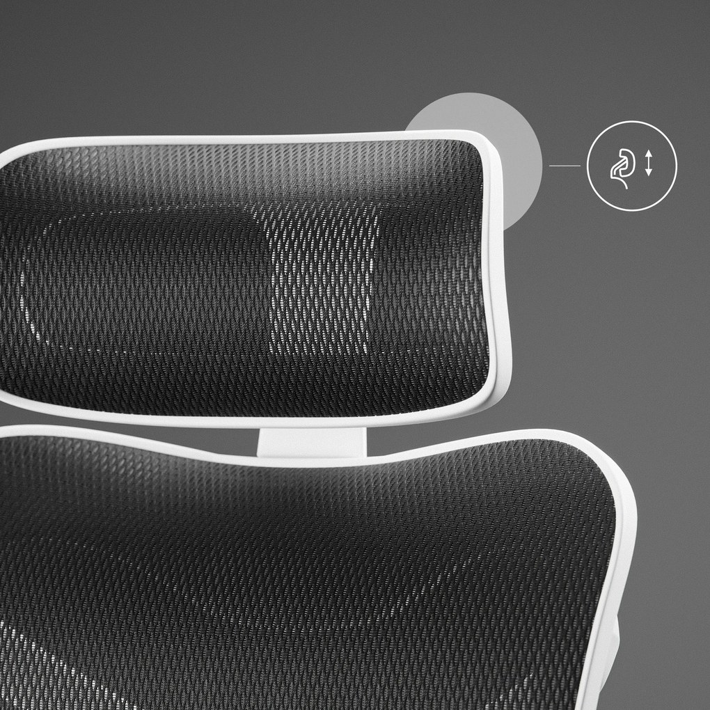 Fotel ergonomiczny Diablo V-Commander: Biało-Czarny