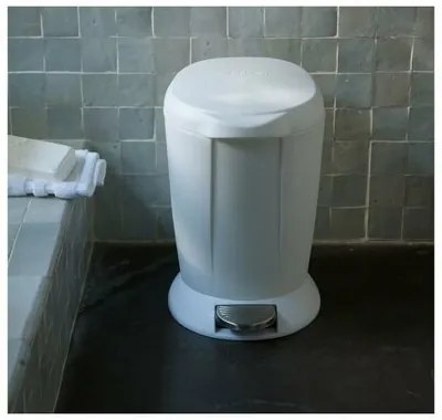 Simplehuman Kosz na śmieci z pedałem Slim 6 l , biały
