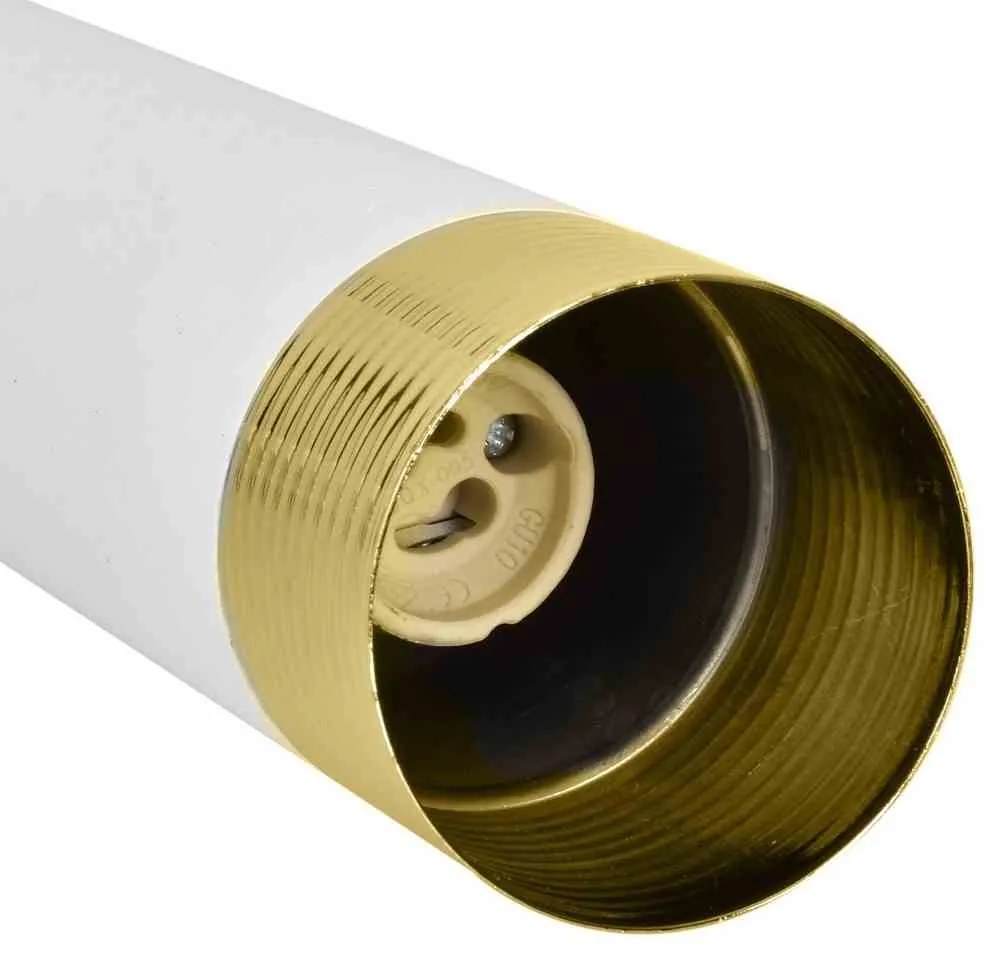 Lampa wisząca, potrójna, biała, złota, nad wyspę, stół DANI WHITE/GOLD 3xGU10
