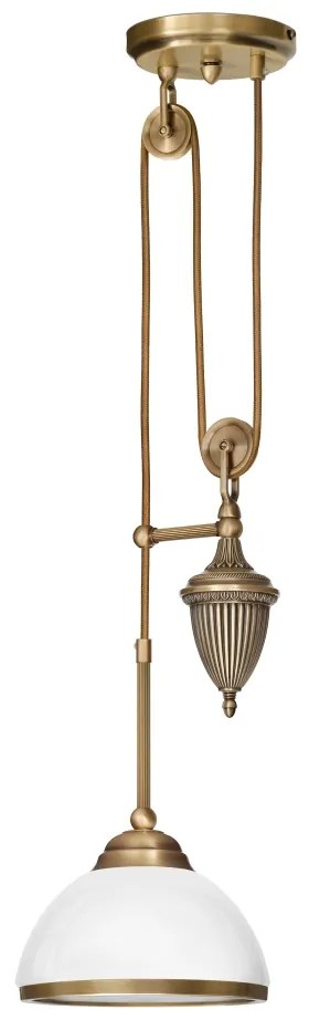Lampa mosiężna z 1 kloszem R-S1PB