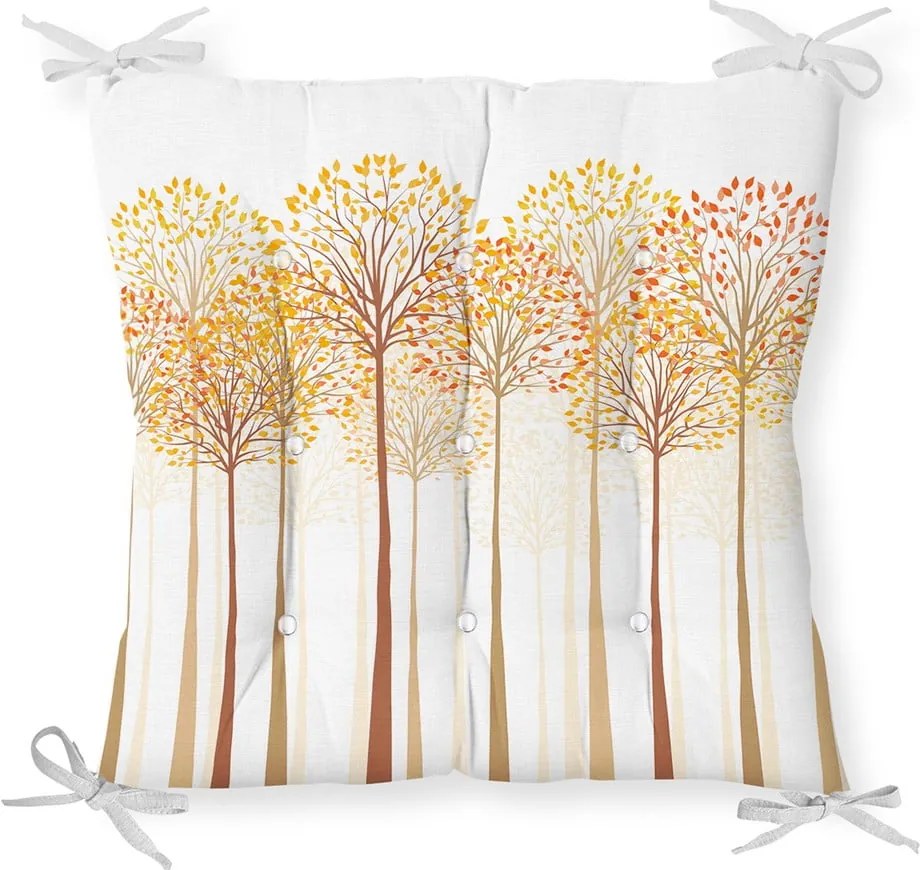 Poduszka na krzesło Minimalist Cushion Covers Gold Trees, 40x40 cm
