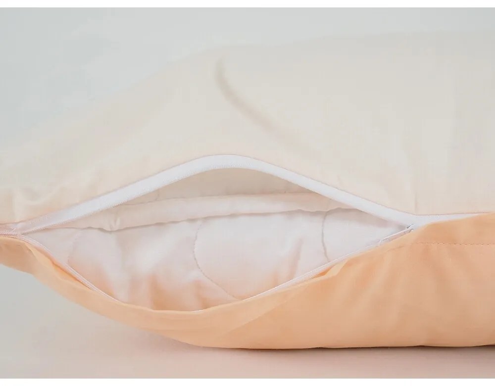 B.E.S. Petrovice Pościel bawełniana Double face morelowy/popielaty