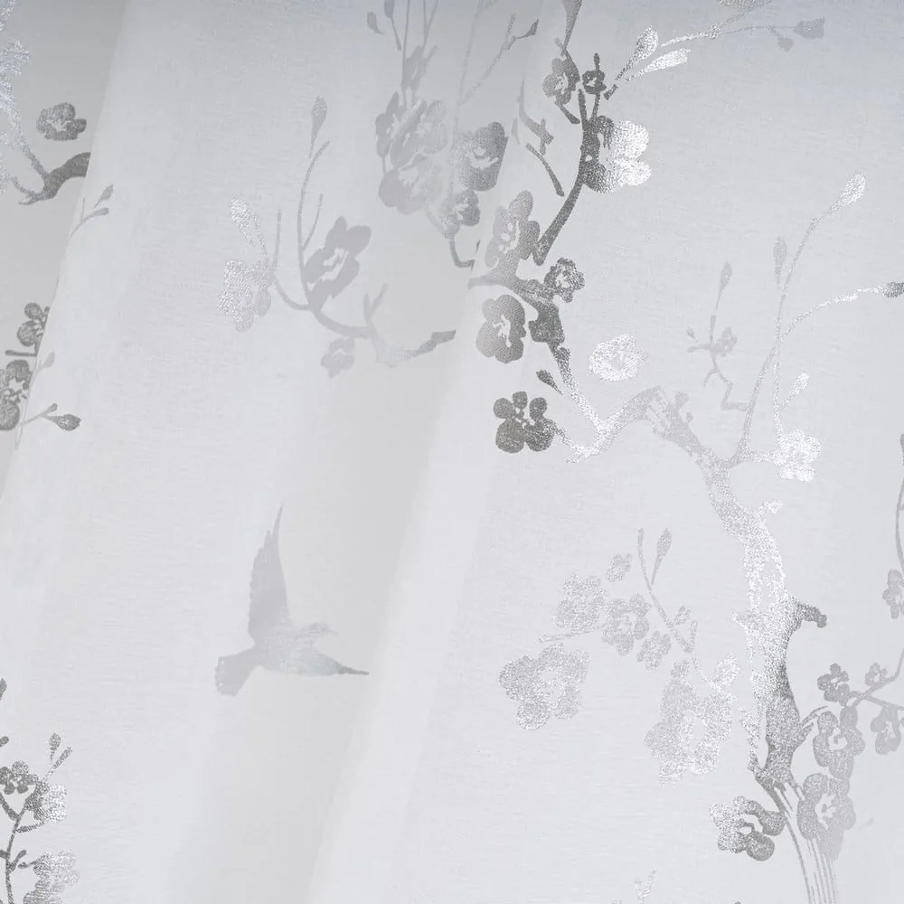 Firanka w biało-srebrnym kolorze 140x260 cm Paradis – Casa Selección