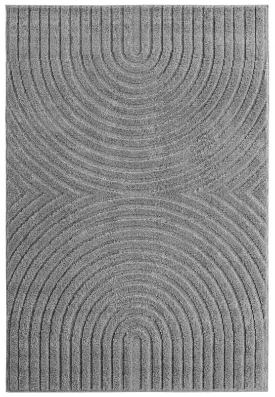 Dywan nowoczesny 3D Art szary Geometria 140 cm x 200 cm