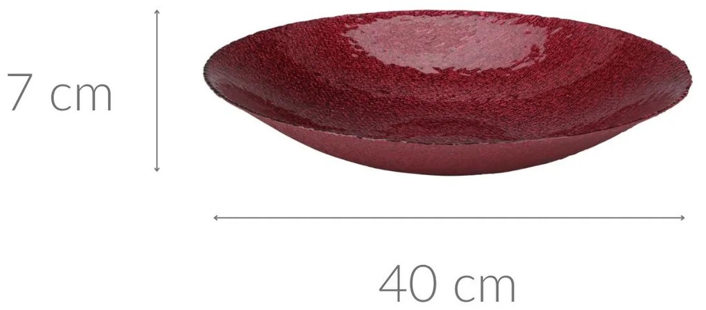 Misa dekoracyjna, szklana, Ø 40 cm