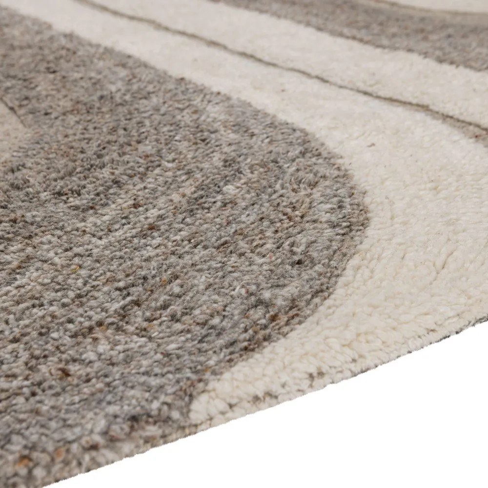 Szaro-beżowy dywan z mieszanki wełny 170x240 cm Moro – WOOOD