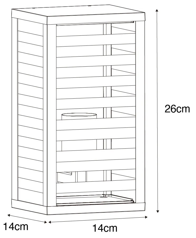 Zewnetrzna Nowoczesny Kinkiet / Lampa scienna zewnętrzny czarny z przydymionym szkłem 26 cm IP44 - Reims Nowoczesny Oswietlenie zewnetrzne