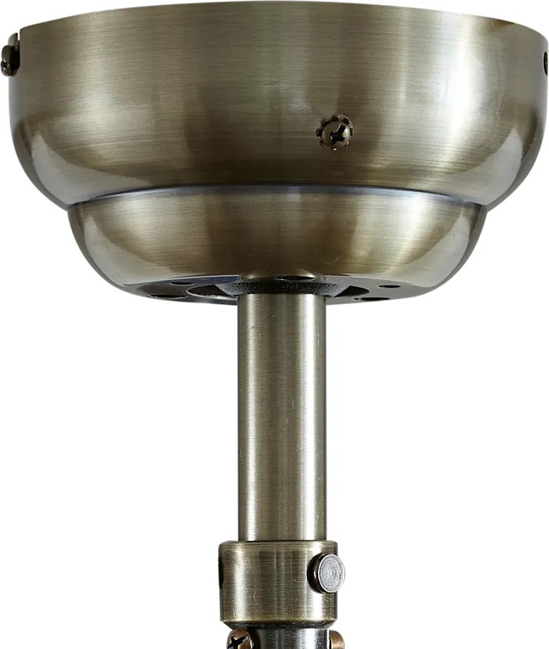 Wentylator sufitowy mosiężny z drewnem 107,5 cm z przełącznikiem łańcuchowym - Mistral Karel