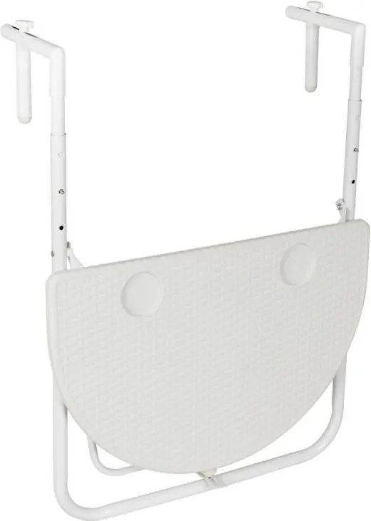 Wiszący rattanowy składany stół - biały