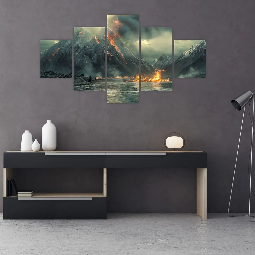 Obraz - Erupcja wulkanu (125x70 cm)