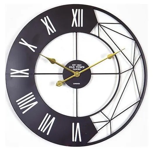 Zegar ścienny 1xAA, pr. 60 cm, czarny