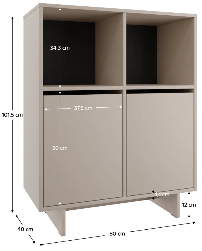 Szafka STANDO STD05, kremowa