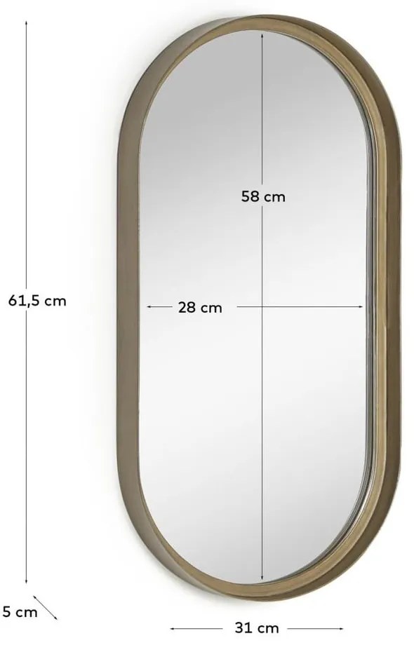 Lustro ścienne 31x61,5 cm Tiare – Kave Home