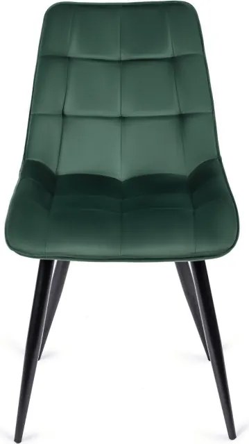 Krzesło Tapicerowane do Jadalni RIO Zielone Welurowe Nowoczesne Loft