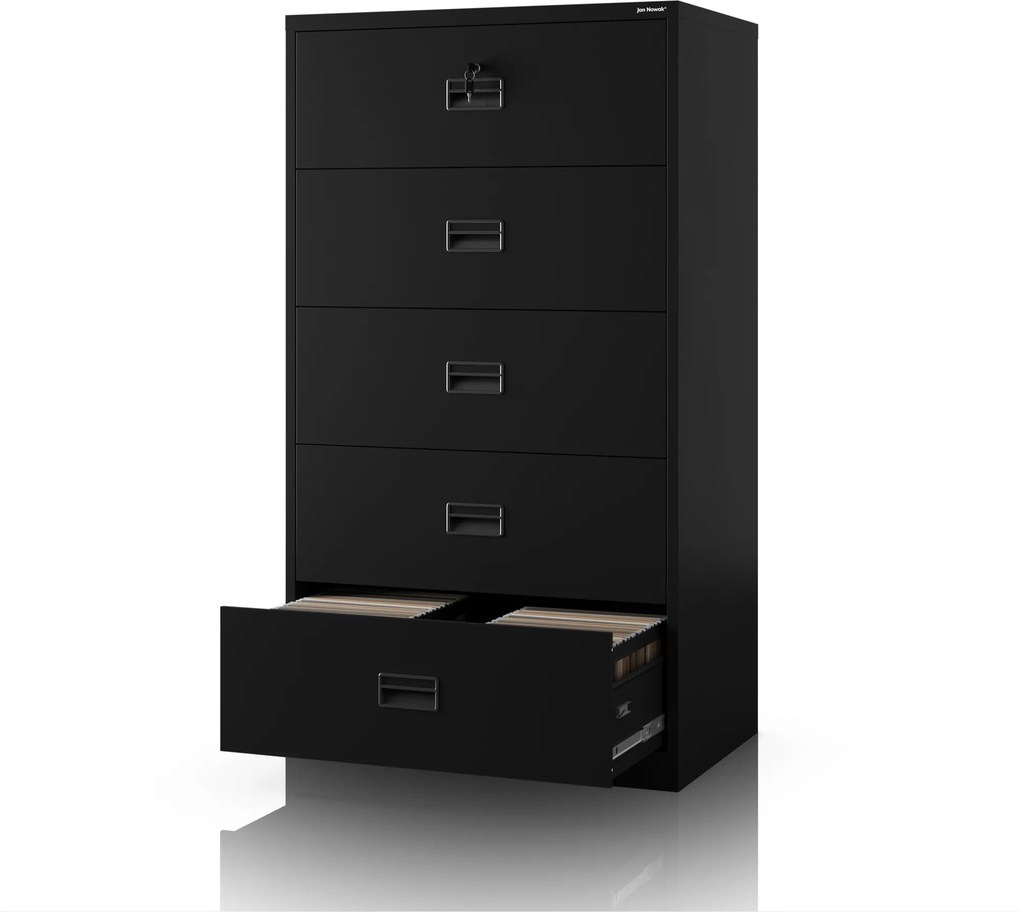 Szafa kartotekowa metalowa czarna, 900x1620x600 mm: SARA XL V5