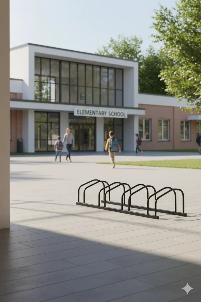 Miejski Stojak Czarny Na 4 Rowery 60 Cm F0-C95