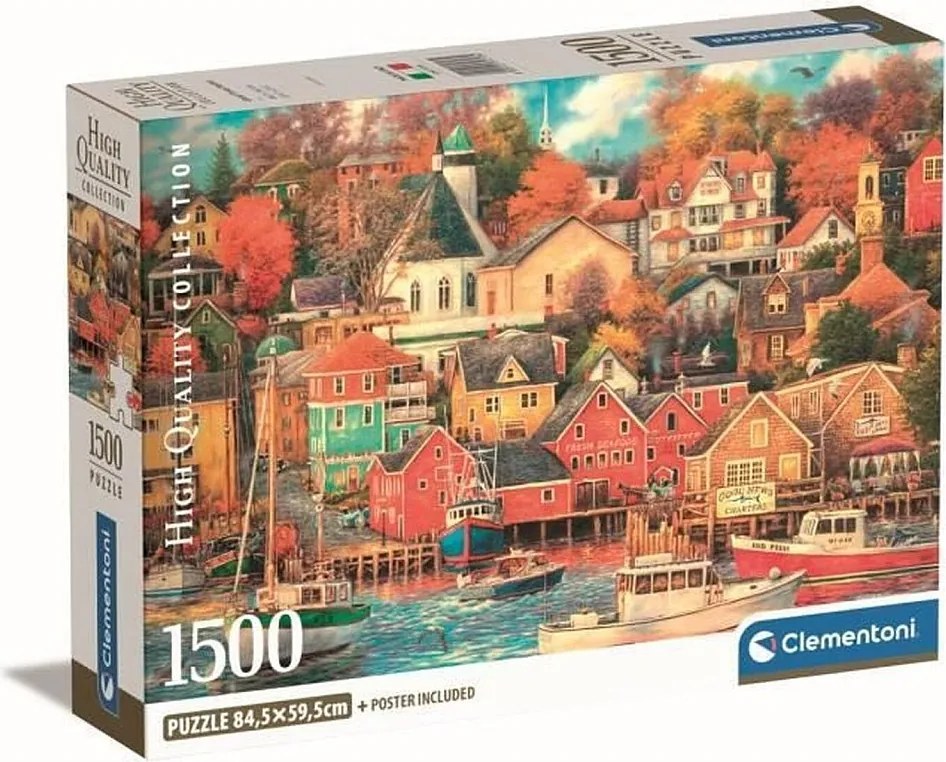 Puzzle Clementoni 1500 elementów Good Times Harbor, 59,2 x 84,3 cm, Kolekcja NOVO Art, Wielokolorowy, Dla dorosłych