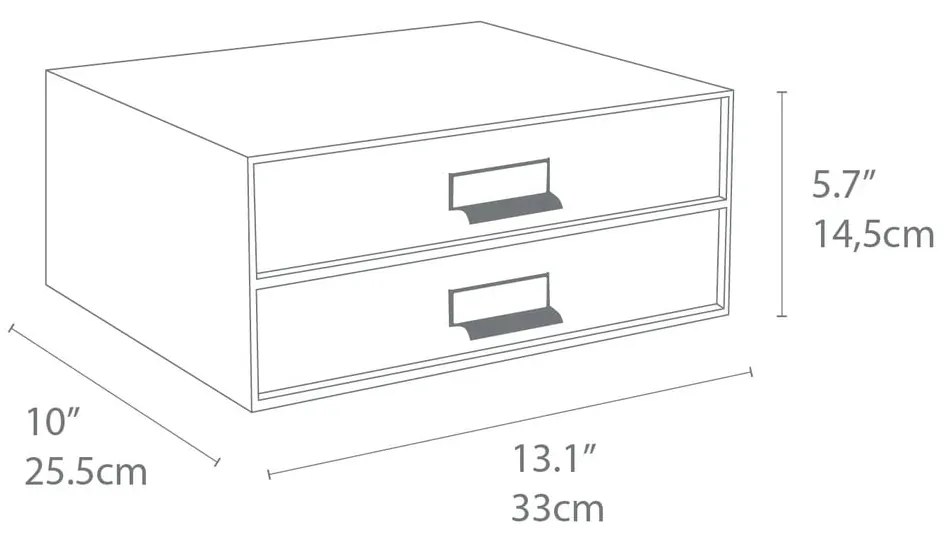 Beżowy organizer z 2 szufladkami Bigso Box of Sweden Birger