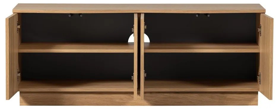 Szafka pod TV z litego drewna dębowego w naturalnym kolorze 133x52x45 cm Zuma – WOOOD