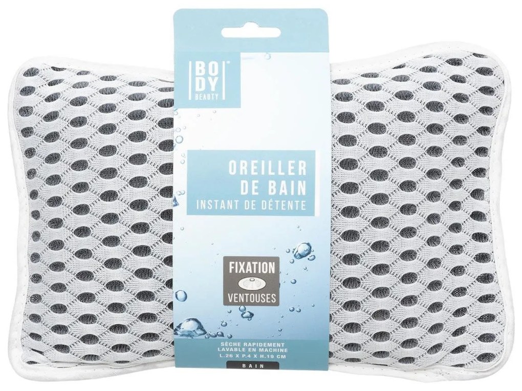 Poduszka do wanny na przyssawki, 26x17 cm, motyw kropek