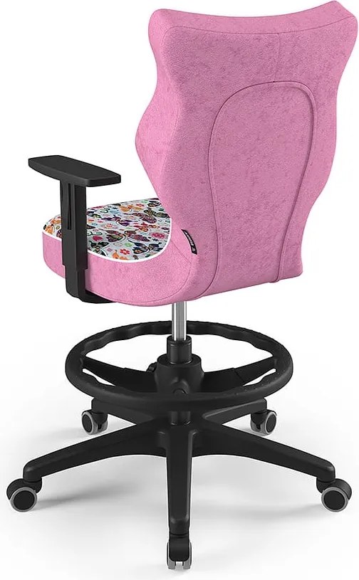 Krzesło do biurka z wzorami Duo Black rozmiar 5 (146-176,5 cm) z podnóżkiem
