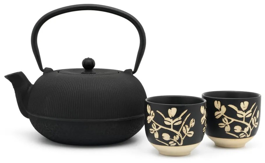 Czarny porcelanowo-żeliwny serwis do herbaty Sichuan – Bredemeijer