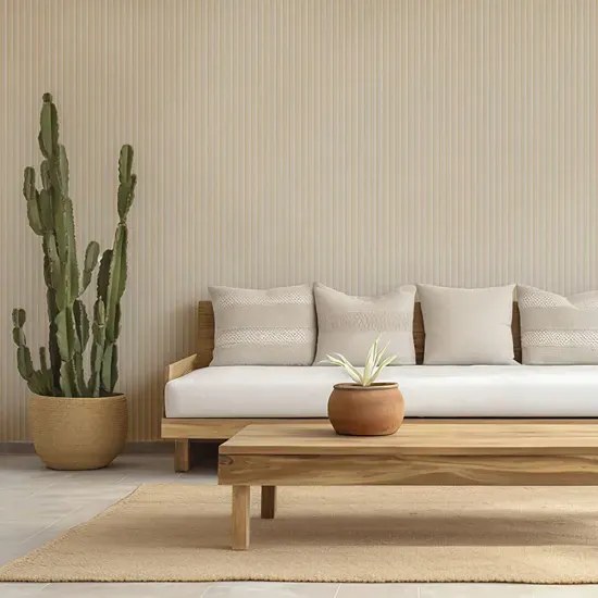 Beżowy ryfloway panel na ścianę i sufit F7-G71