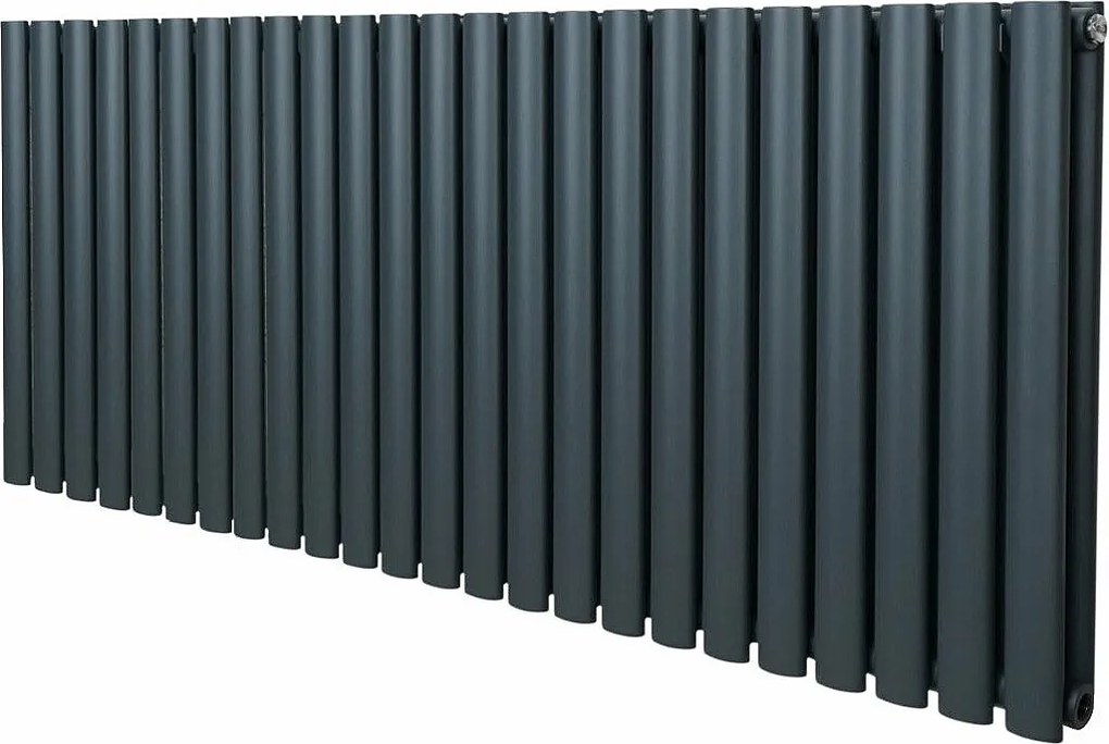 Grzejnik kolumnowy owalny – 600 mm x 1440 mm – antracytowo-szary