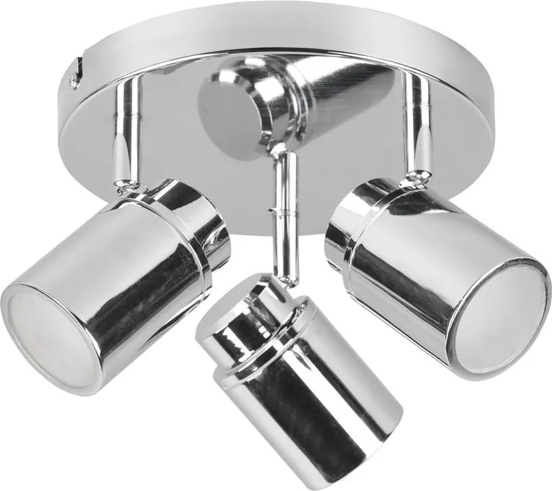 Metalowa lampa punktowa w kolorze błyszczącego srebra Angelo – Trio