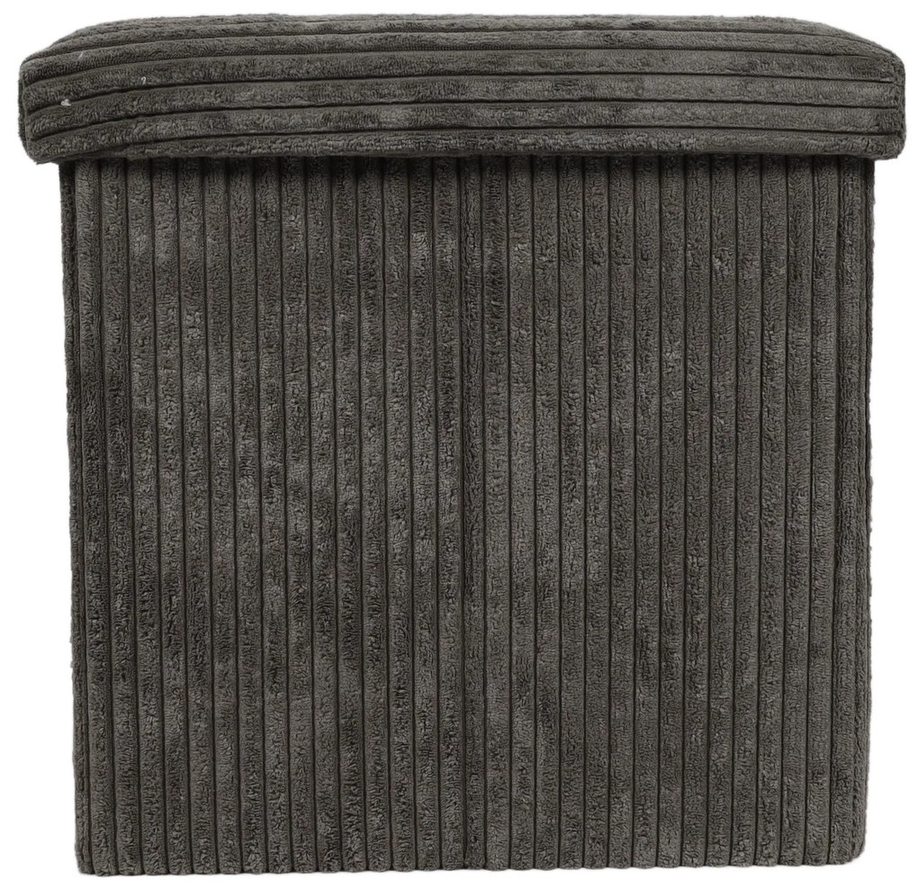 Pufa ze schowkiem sztruksowa TOBO, 38 x 38 x 38 cm