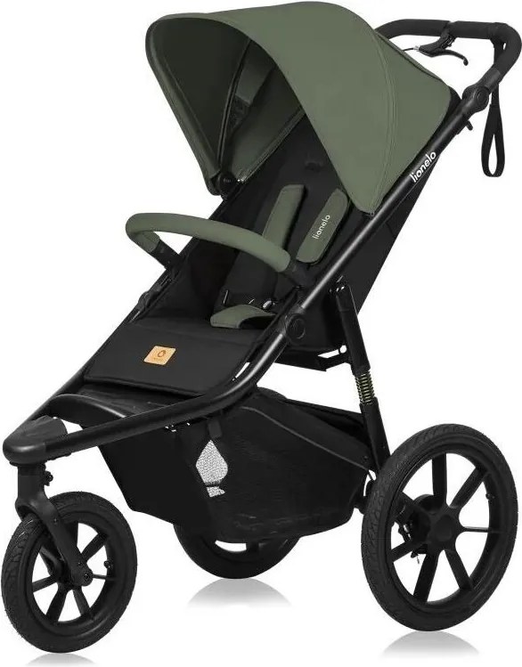 Lionelo - Wózek spacerowy AZURA czarny/zielony