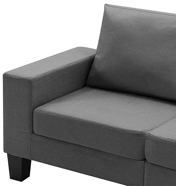 Ponadczasowa trzyosobowa ciemnoszara sofa - Lurra 3Q