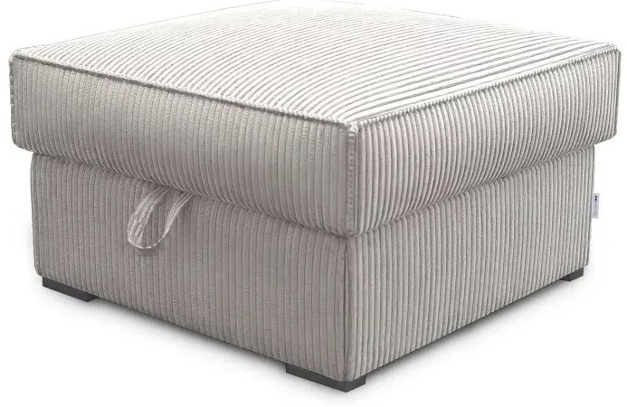 Kremowy taboret SMART COSARO z miejscem do przechowywania 65x65 cm