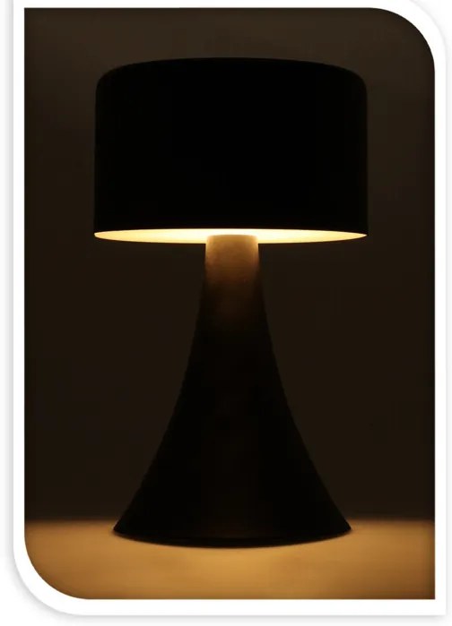 Metalowa lampka stołowa, czarna, 12 x 21 cm