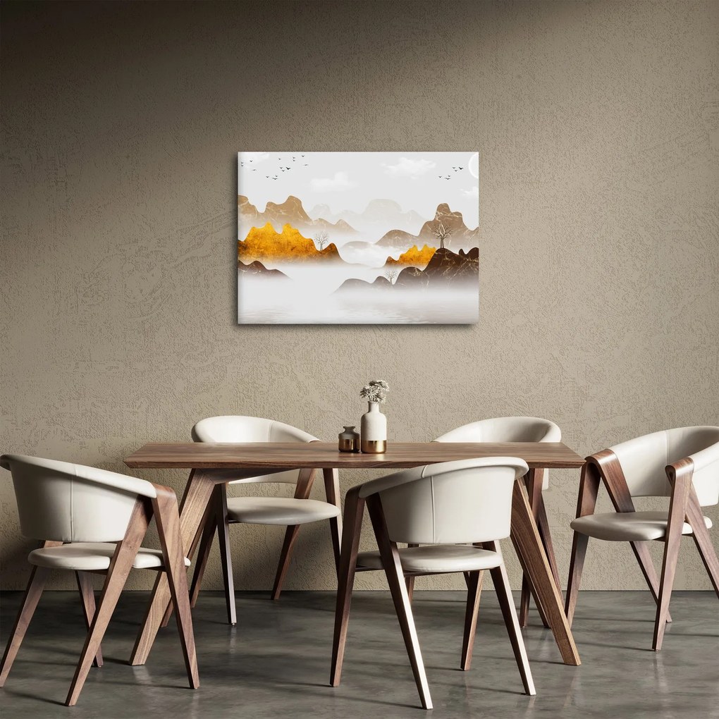Obraz - Góry we mgle (70x50 cm)