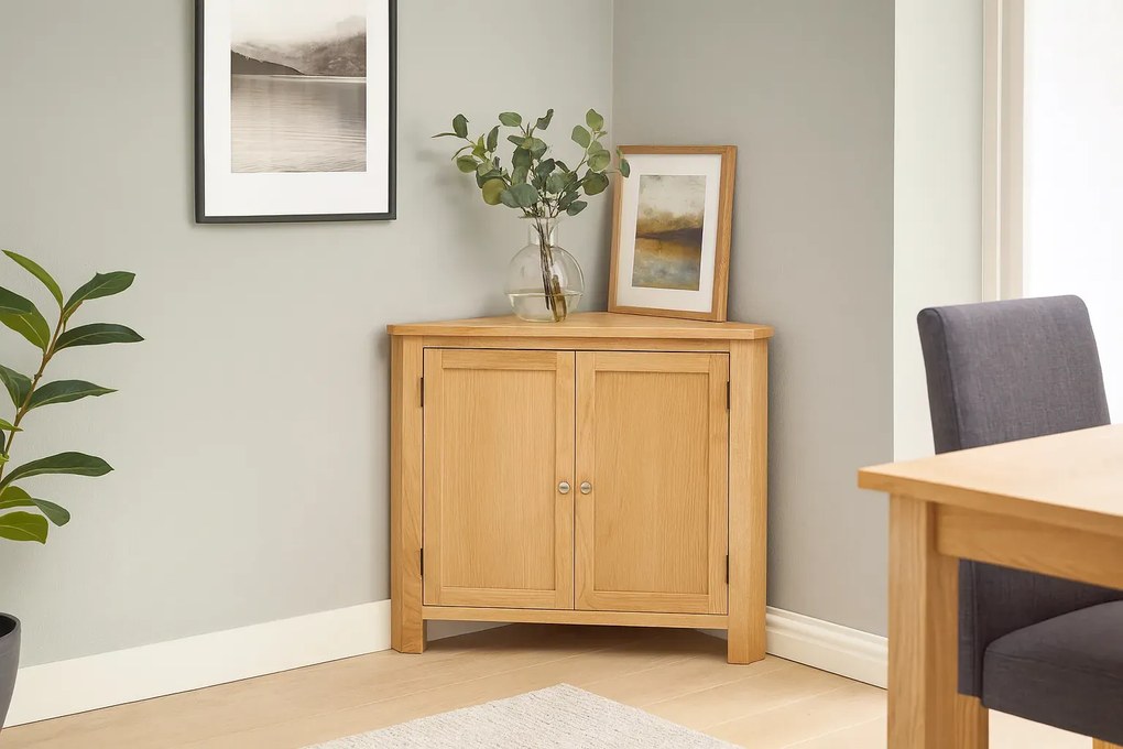 Narożna szafka stojąca dębowa W1-F37